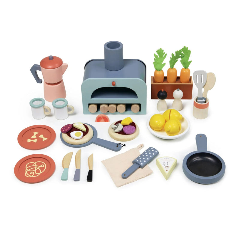 [PRESENTE ESPECIAL] KIT COZINHA COM FORNO DE PIZZA + GELADEIRA [BRINQUEDO INFANTIL]